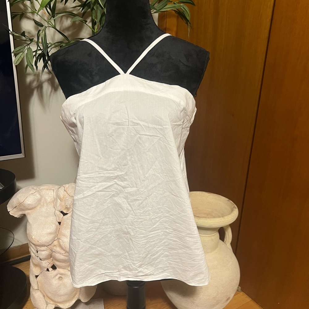 Naked Zebra White Asymmetrical Casual Top